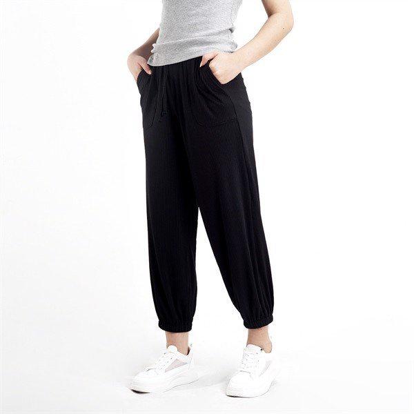 Quần jogger nữ SAYME cạp chun bo gấu chất len tăm mềm mịn ấm áp WCJO0004