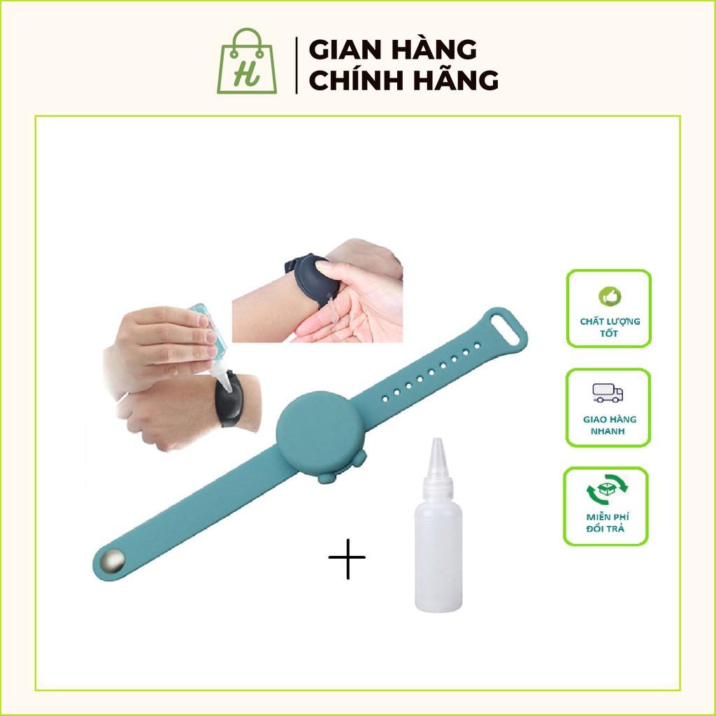 Vòng đeo tay silicone đựng nước sát khuẩn siêu bền Tặng kèm chai bơm dung dịch