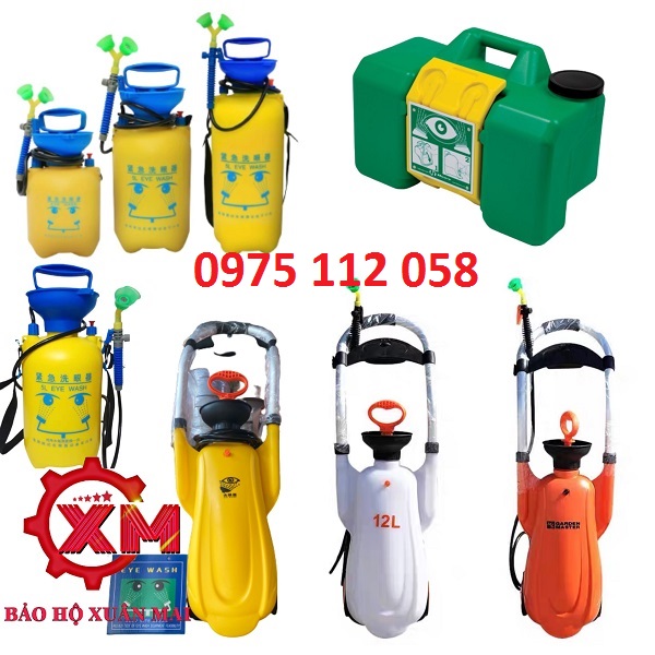 bồn rửa mắt khẩn cấp 12 lít loại bánh xe kéo-đẩy