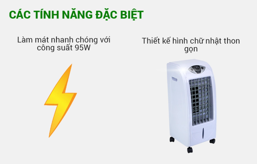 Quạt Điều Hòa, Làm Mát Không Khí IRUKA I-85 3 Chế Độ Gió, 4 Chế Độ Đảo Chiều Công Suất 95W - Hàng Chính Hãng