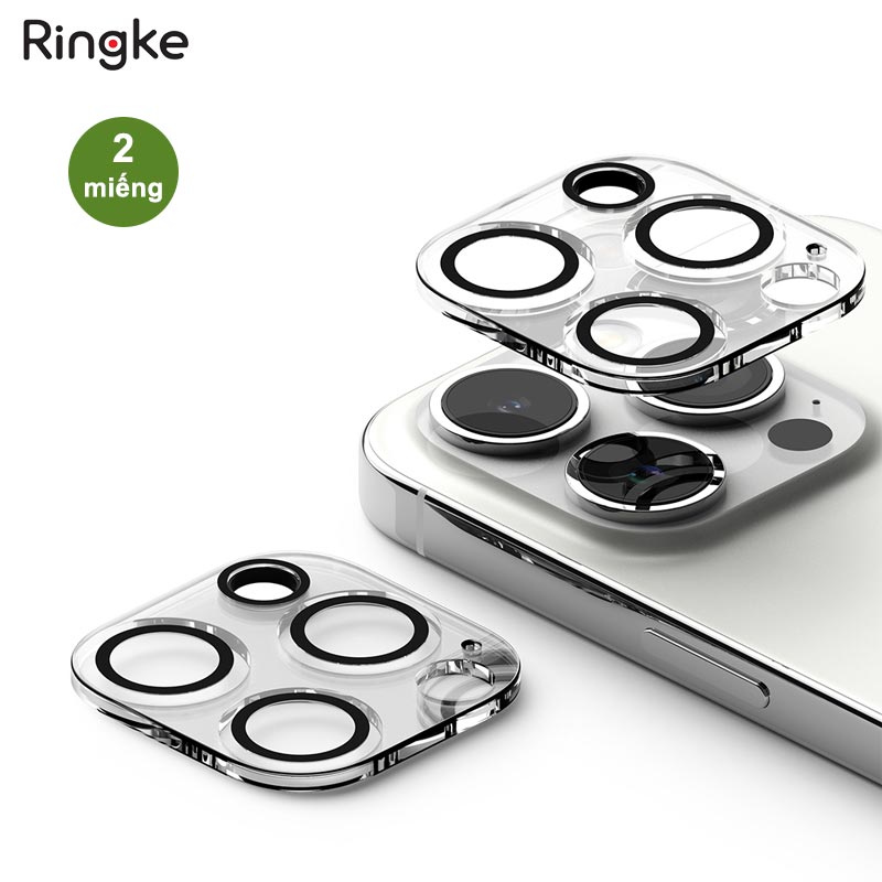 [Combo 2] Dán cường lực full camera cho iPhone 15 Pro Max/15 Pro RINGKE Camera Full Cover Glass - Hàng Chính Hãng