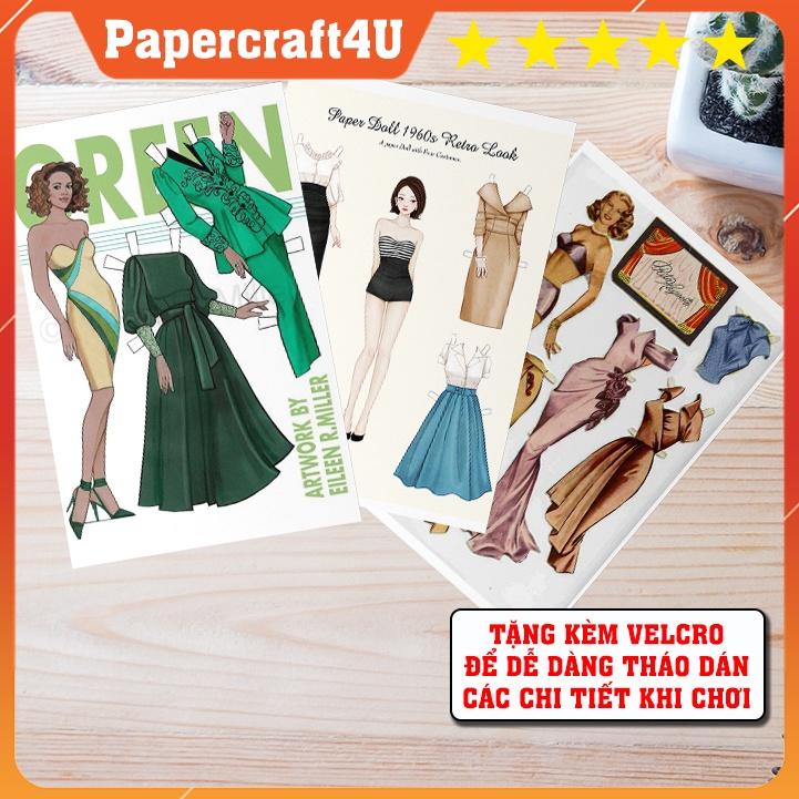 Đồ chơi cắt thủ công Búp bê giấy truyền thống mẫu D006