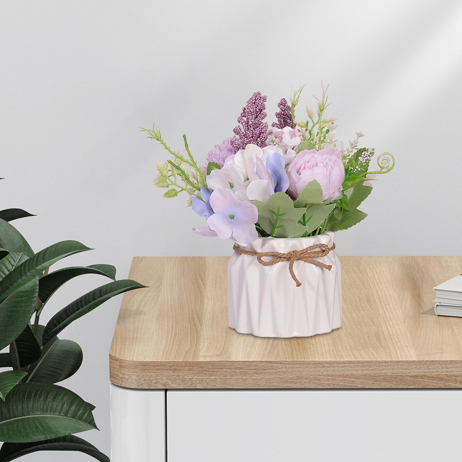 Artificial Flowers Hydrangea Flower Bonsai for Garden Decoration