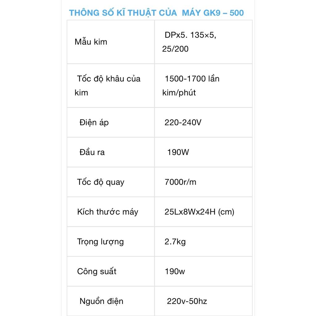 MÁY MAY BAO CẦM TAY GK9-500