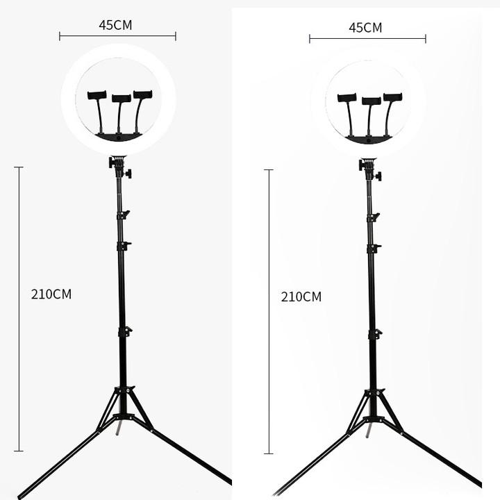 ĐÈN LIVE STREAM PRO 45CM, ĐÈN CHỤP HÌNH, MAKEUP ÁNH SÁNG TRẮNG GIÚP LÊN HÌNH CỰC ĐẸP (ẢNH THẬT)