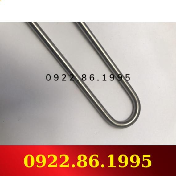 Thanh nhiệt đun nước Điện trở đun nước Inox chữ U đơn công suât 500W, 700W, 800W, 1KW, 1,5KW, 2KW chiều dài 20cm h