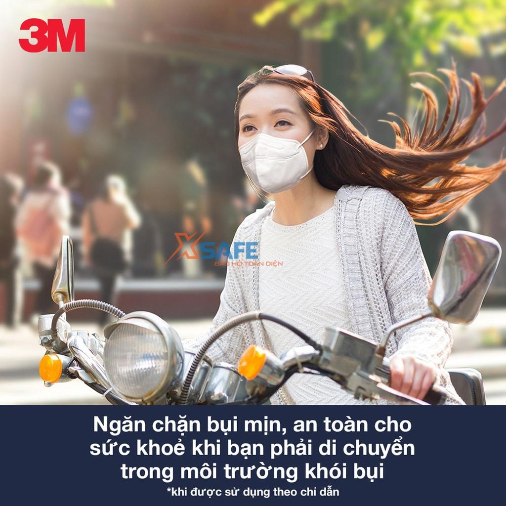 Khẩu trang y tế 3M 9013 chuẩn KF94 chống dịch, ngăn ngừa bụi mịn PM2.5 - 2 màu trắng đen tương đương khẩu trang N95