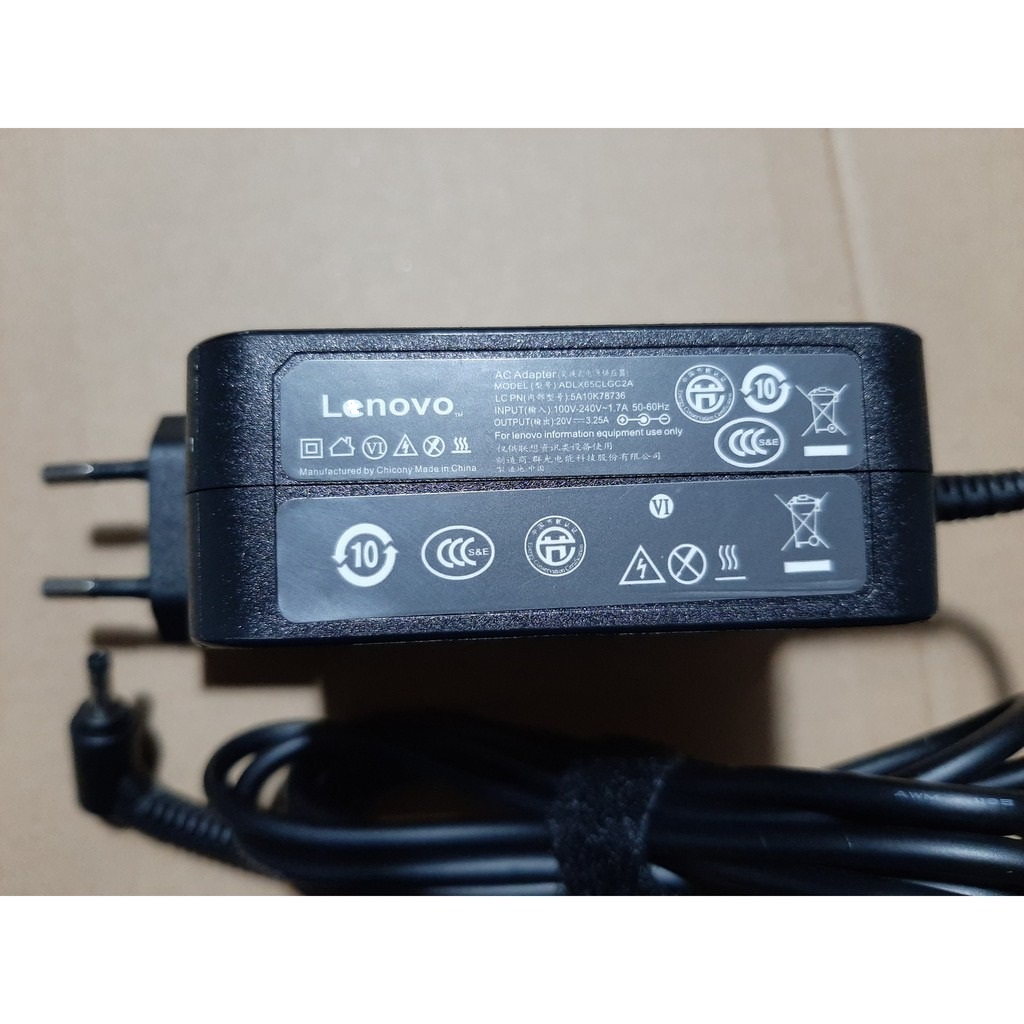 Sạc dành cho Laptop Lenovo Ideapad 45W/65W chân cắm 4.0mm x 1.35mm hàng nhập khẩu.