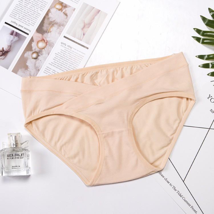 Quần lót bầu thun coton cạp chéo sexy gợi cảm túi zip cao cấp mặc trong váy dễ thương