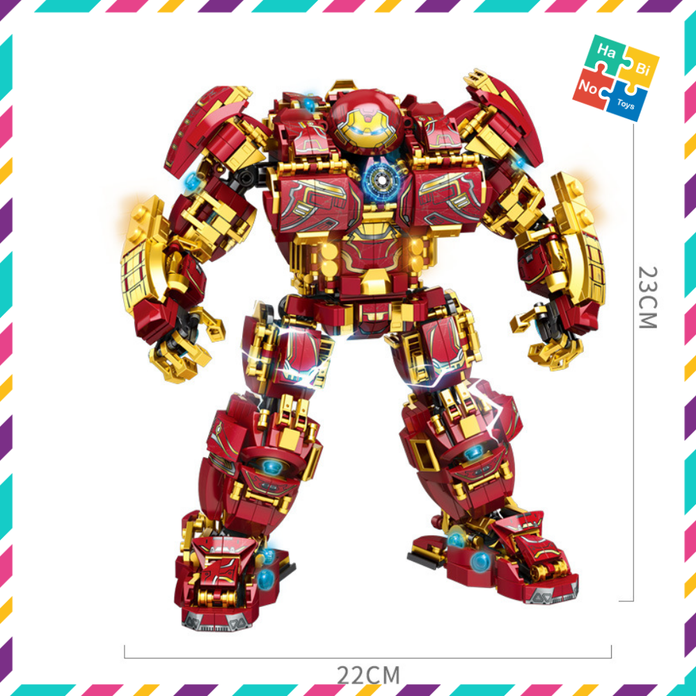 Đồ Chơi Lắp Ráp 1450 Chi Tiết Mô Hình Hulkbuster Robot Người Máy Mech Nhân Vật Phim Marve Siêu Anh Hùng 76026