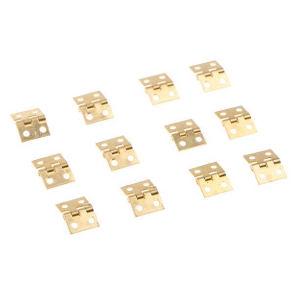 3X Jewelry Box Door Window Cabinet Hinge Small Jewelry Chest Hinges New Gold