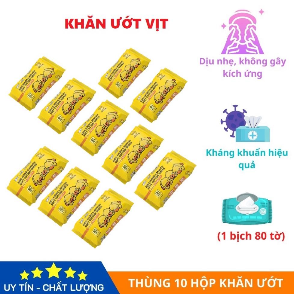 Khăn ướt con vịt vàng DUCKLING kháng khuẩn nội địa Trung siêu hot (80 tờ/bịch)