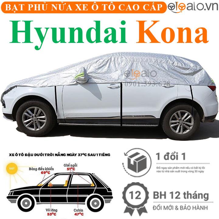 Bạt phủ nửa nóc xe Hyundai Kona vải dù 3 lớp