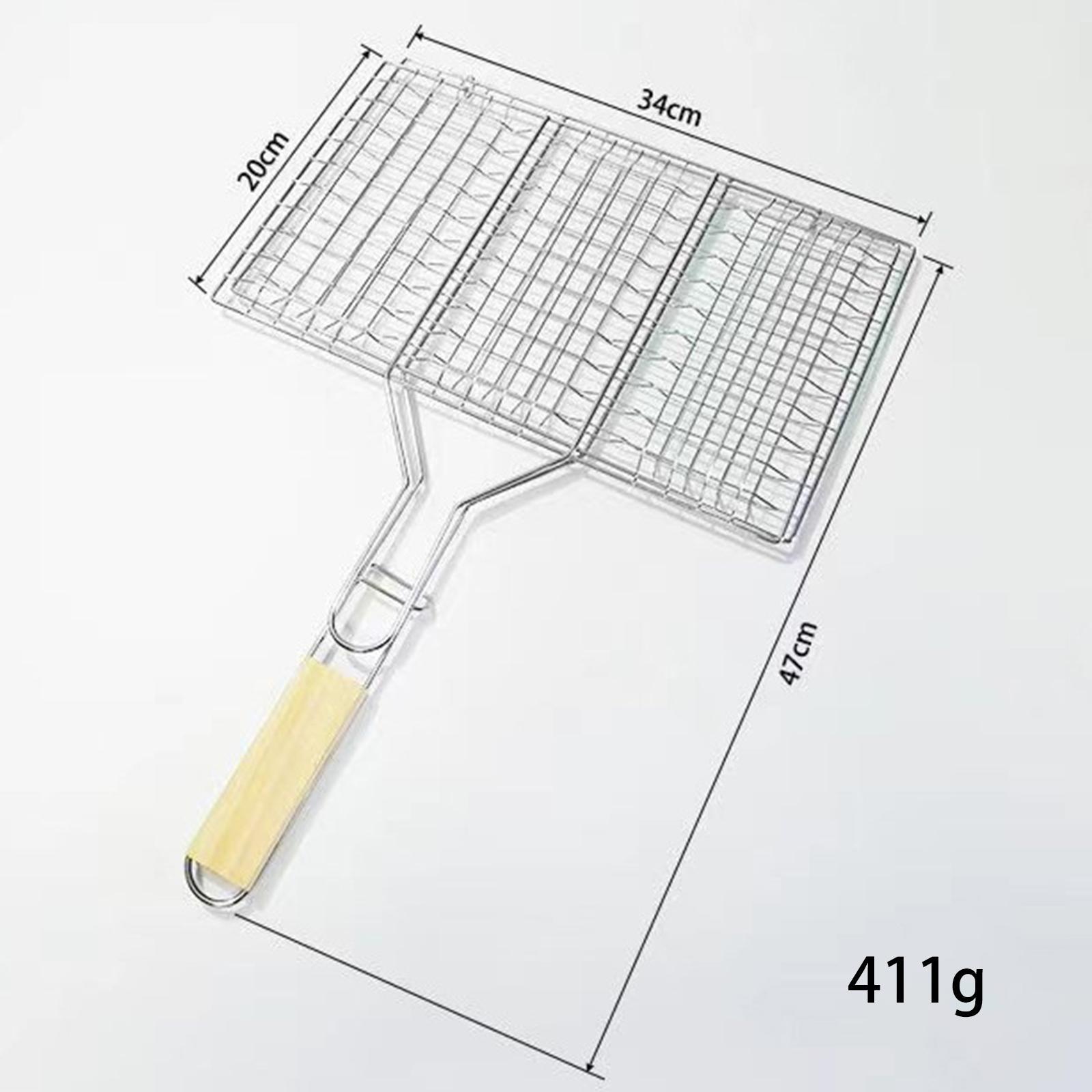 Basket Fish Grilling Basket Portable for Outdoor Grill Barbecue Rack for Grill Accessories for Vegetables Camping Cooking