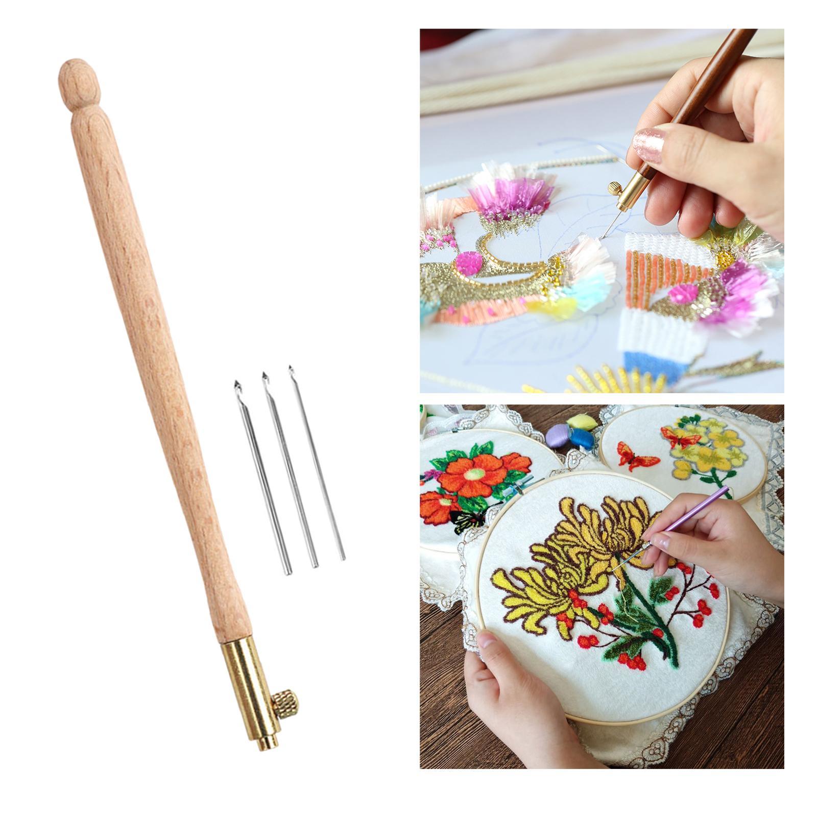 Embroidery Crochet Hook French Crochet  DIY Tools  Sewing Wood