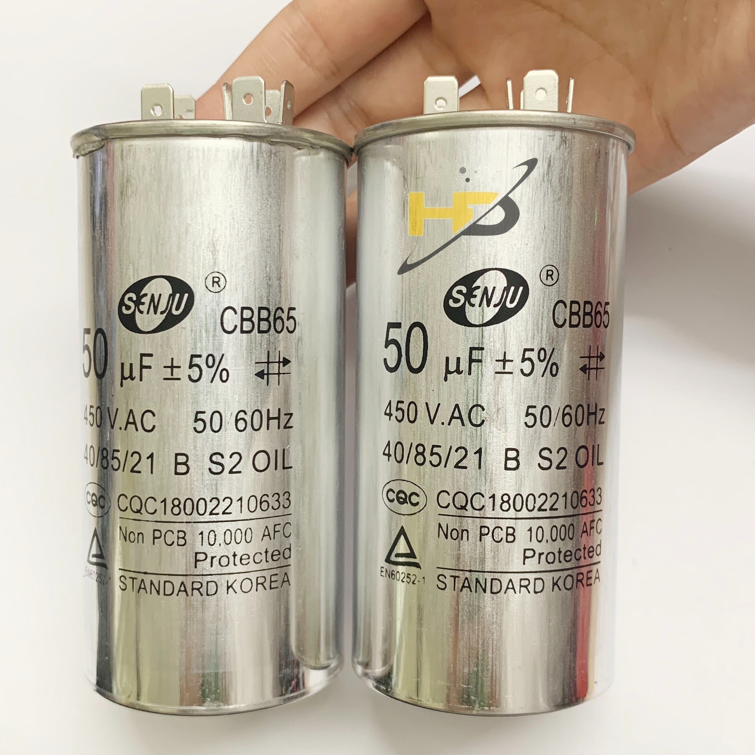 Tụ Block Điều Hòa CBB65 50uF 450VAC SENJU Mới