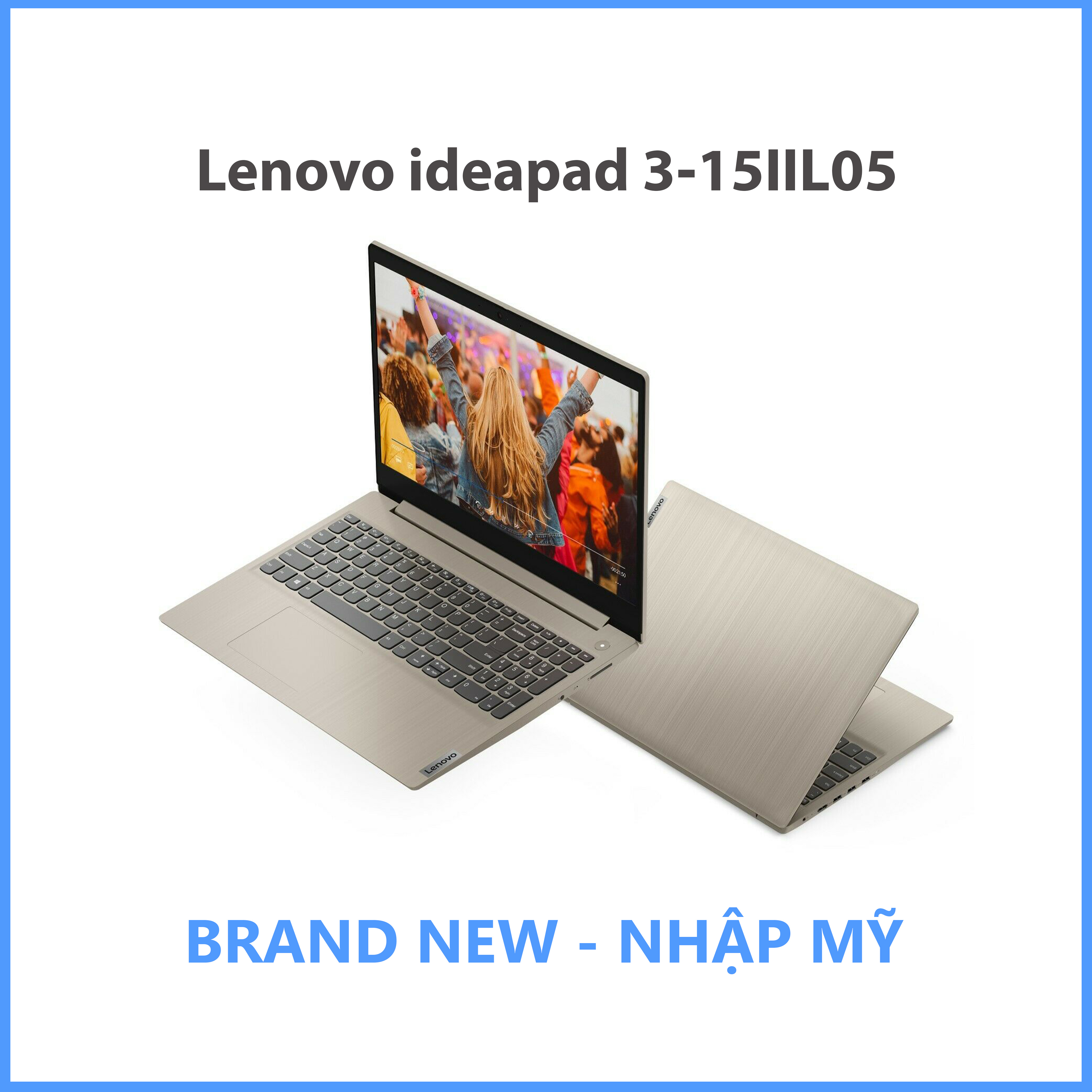 Lenovo ideapad 3-15IIL05 Core i7-1065G7 / 8GB / 256GB / 15.6 FHD Cảm Ứng / Win 10 - Hàng Nhập Khẩu