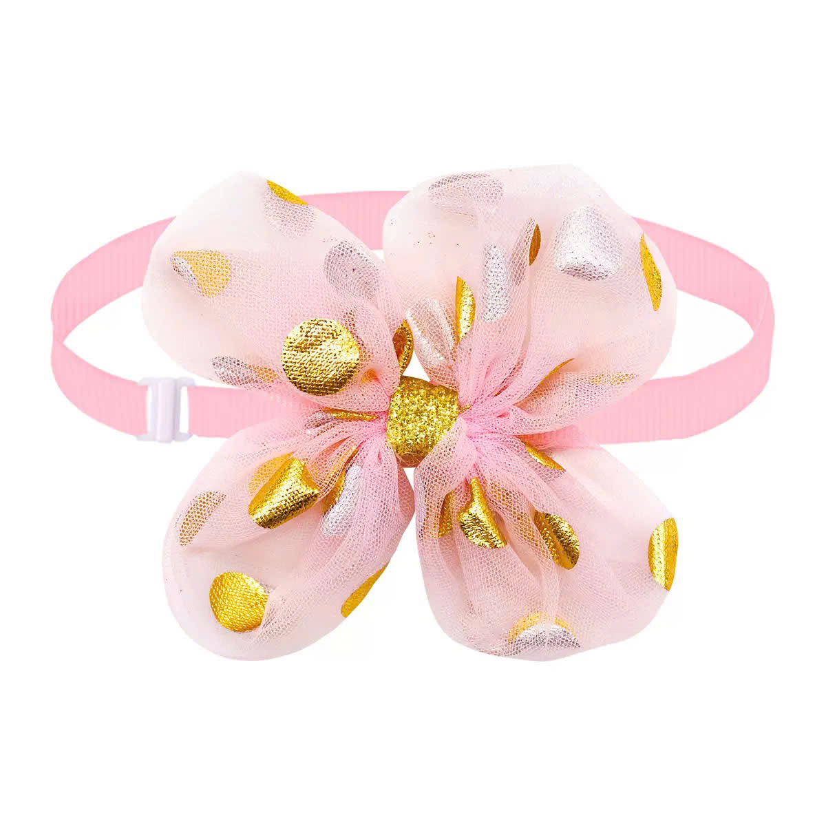 VÒNG CỔ THẮT NƠ DỄ THƯƠNG SANG TRỌNG NƠ REN ĐÍNH SEQUIN SIZE 22-40CM CHO THÚ CƯNG CHÓ MÈO