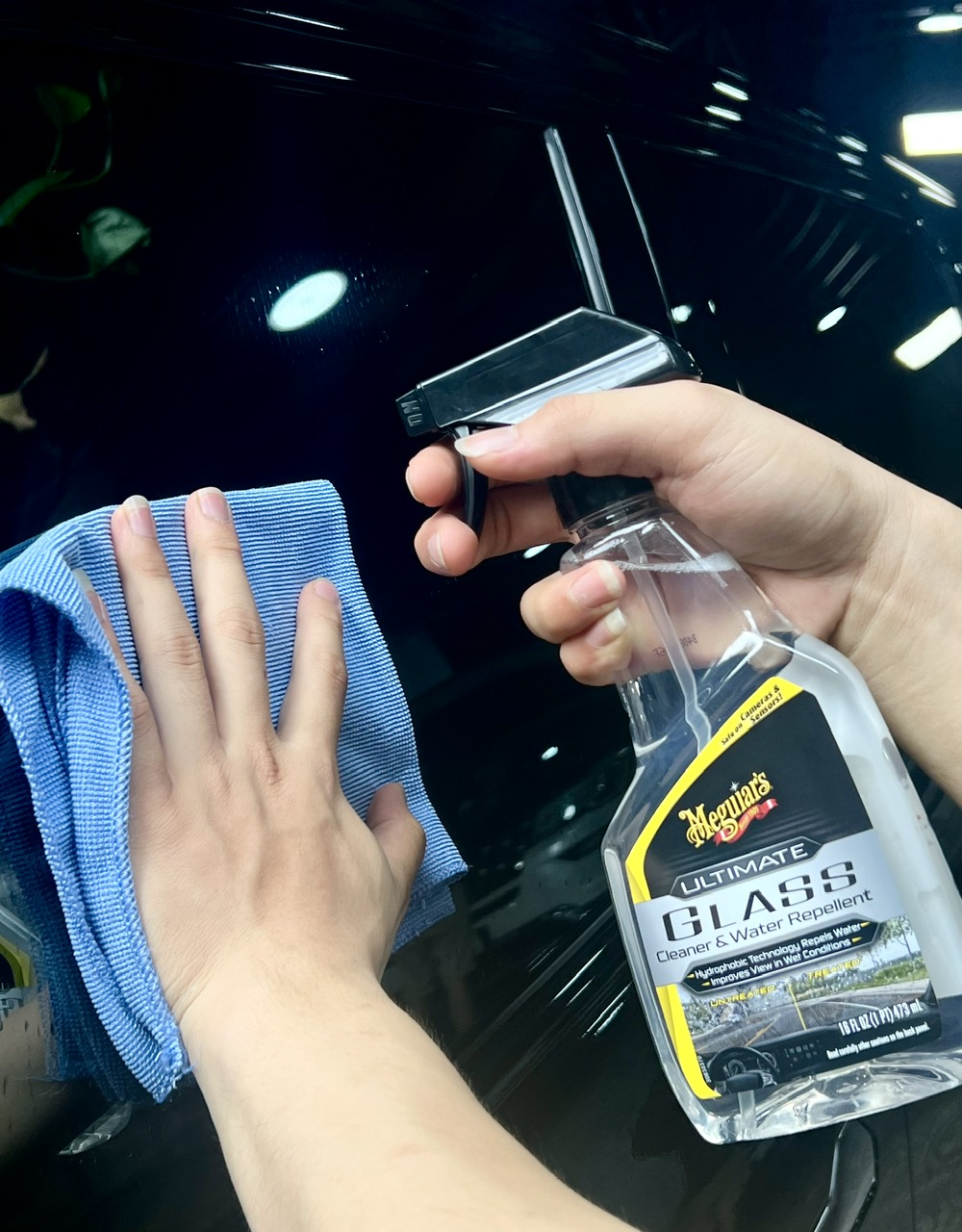 Combo Meguiar's Vệ sinh, làm sạch kính (tăng cường chống bám nước) đơn giản tại nhà (4SP), CB2405
