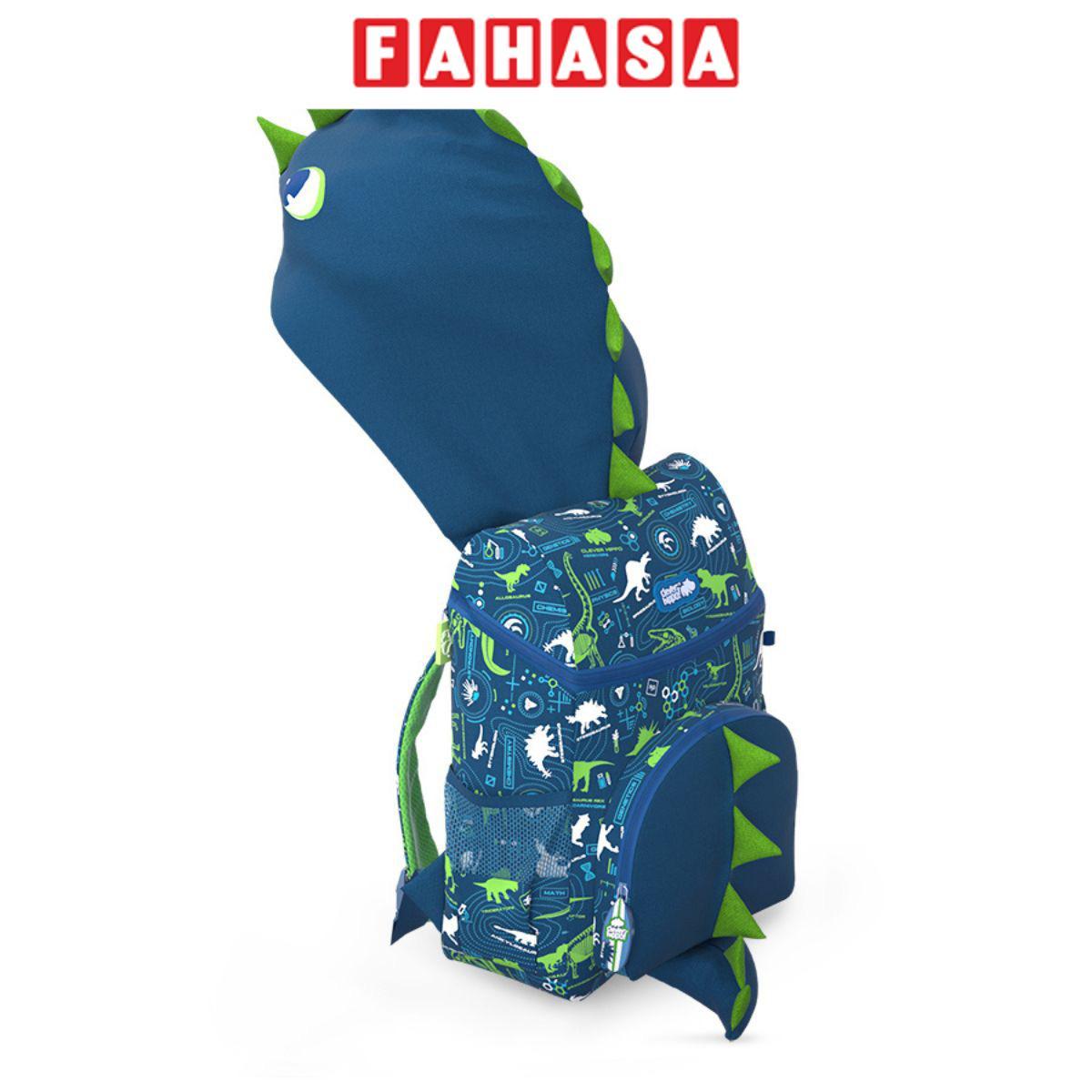 Ba Lô Hoodie Khủng Long Siêu Đẳng Có Nón - Clever Hippo BD3109/BLUE