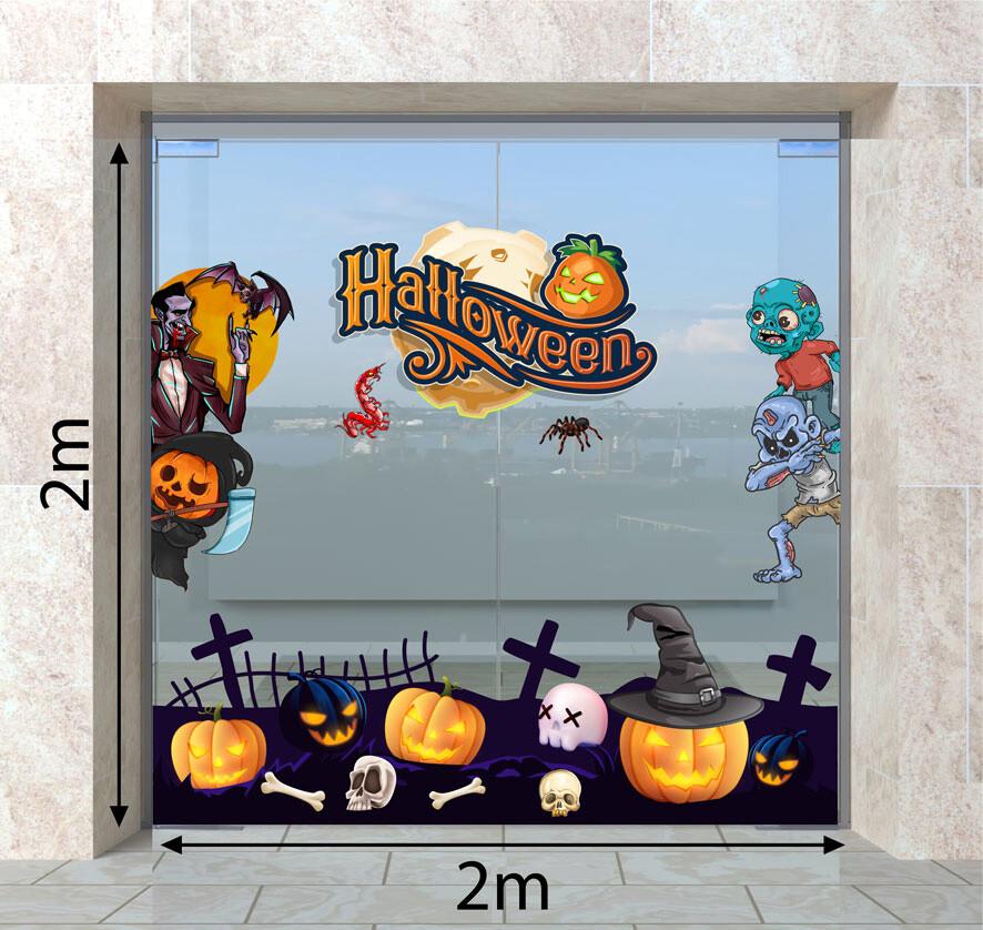 DECAL TRANG TRÍ HALLOWEEN 2023  COMBO SỐ 16