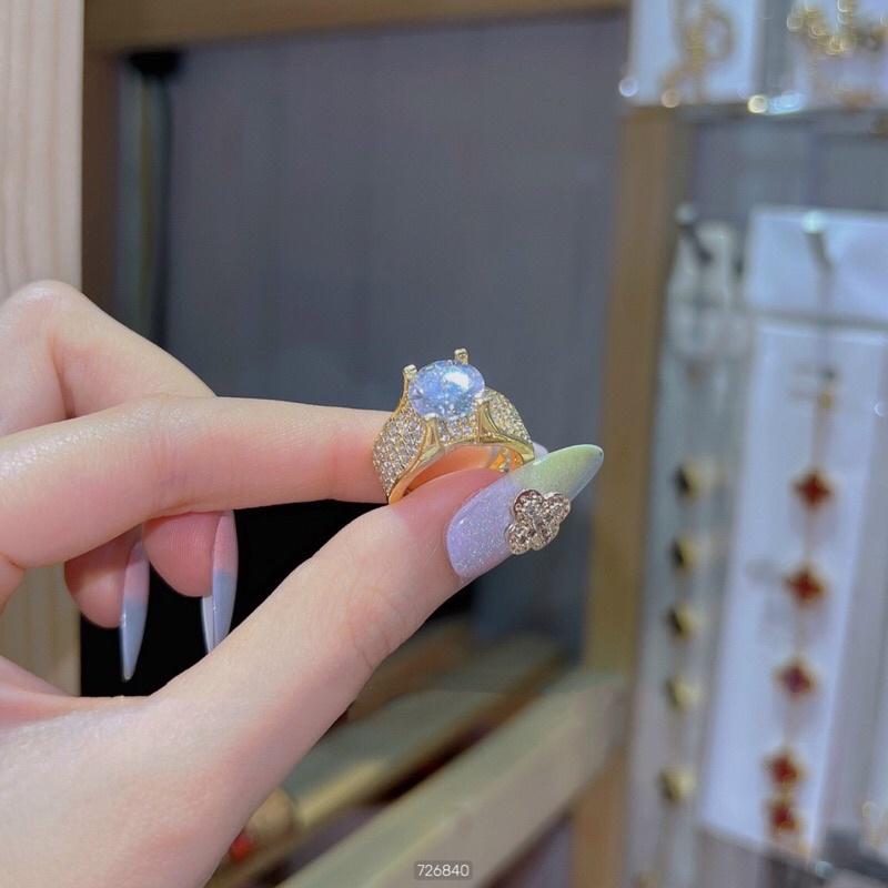Nhẫn mạ vàng hột trụ nam nữ