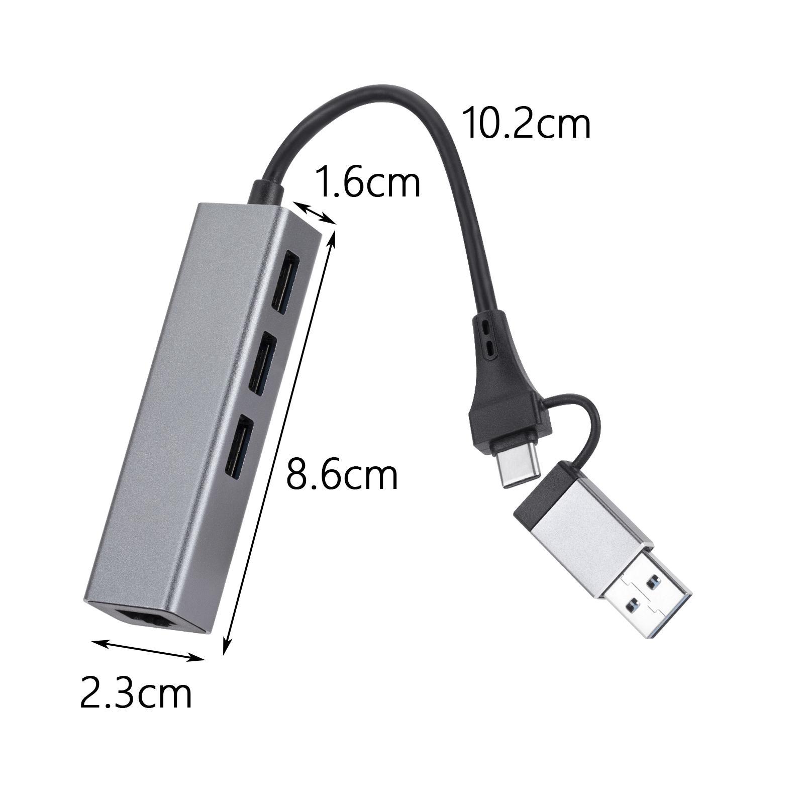 USB C and USB to Adapter Gigabit Network Adapter for Notebook