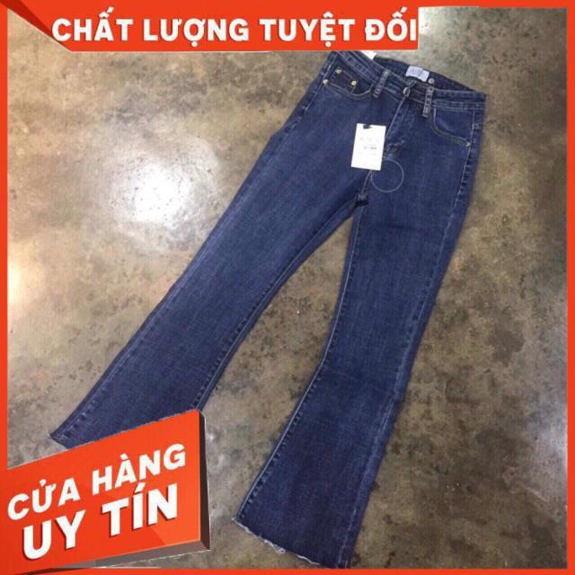 Quần jeans ống loe lửng 9 tấc 3 màu