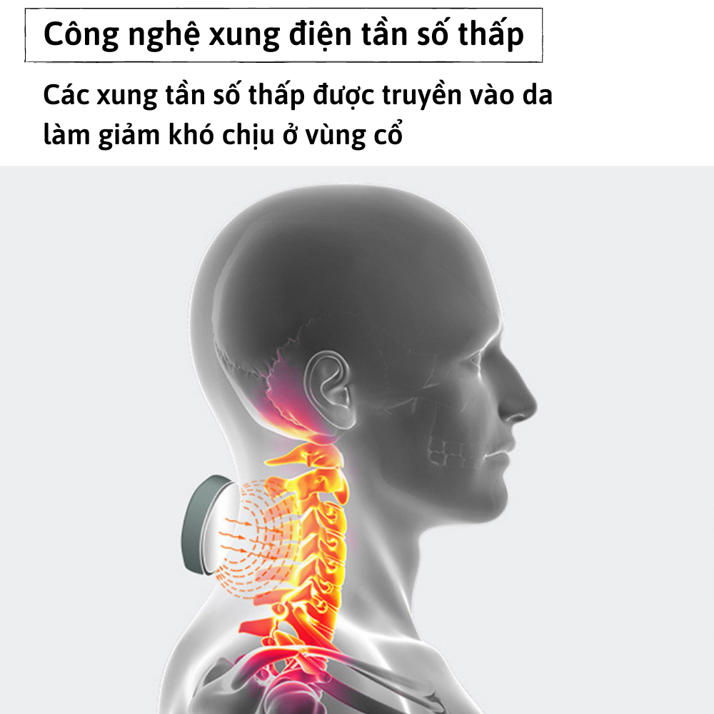 Máy massage cổ vai gáy CTFAST JT-88, máy mát xa nhiệt 4 đầu xung điện cùng 5 đầu rung hỗ trợ xoa bóp giảm nhức mỏi, thư giãn cột sống - Hàng cao cấp loại 1