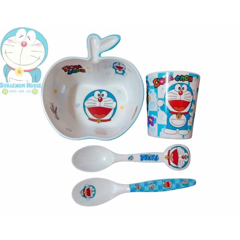 SET TÔ/CHÉN MUỖNG LY DOREMONDORAEMON HOUSE