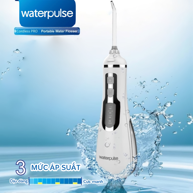 Máy Tăm Nước Waterpulse V500 Thế Hệ Mới-Xịt vệ sinh răng miệng, Niềng Răng