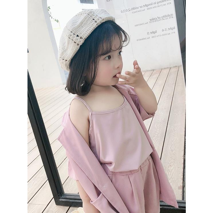 AK55 Size90-130 Set vest bé gái Thời trang trẻ Em hàng quảng châu