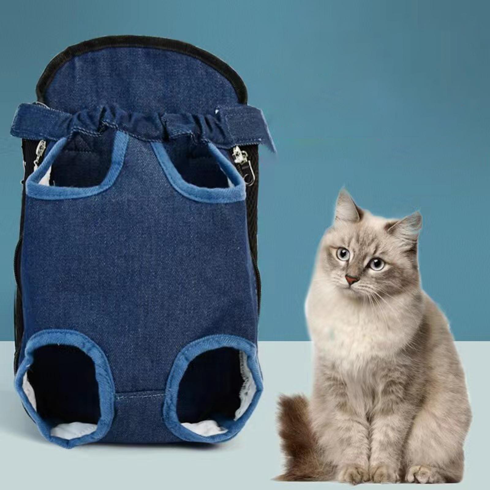 Backpack Cat Backpack Bag with Mesh Front Chest Backpack Pet Carrier Bag Shoulder Bag for Puppy Small Dogs Outdoor Picnic Hiking