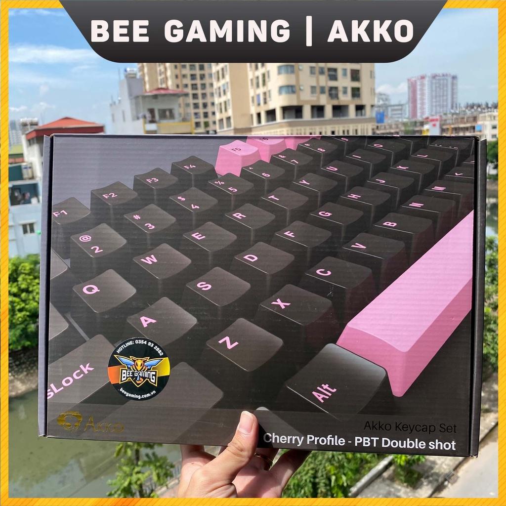 Bộ keycap chính hãng AKKO - Black Pink (PBT Double Shot / Cherry Profile / 229 nút )