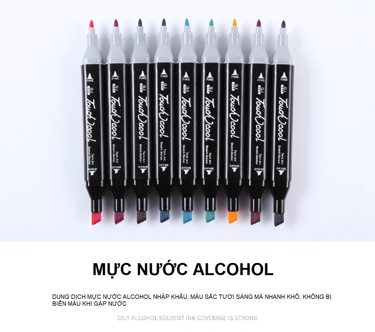 Bộ Bút 30 Màu Touch Marker Color Chuyên Nghiệp