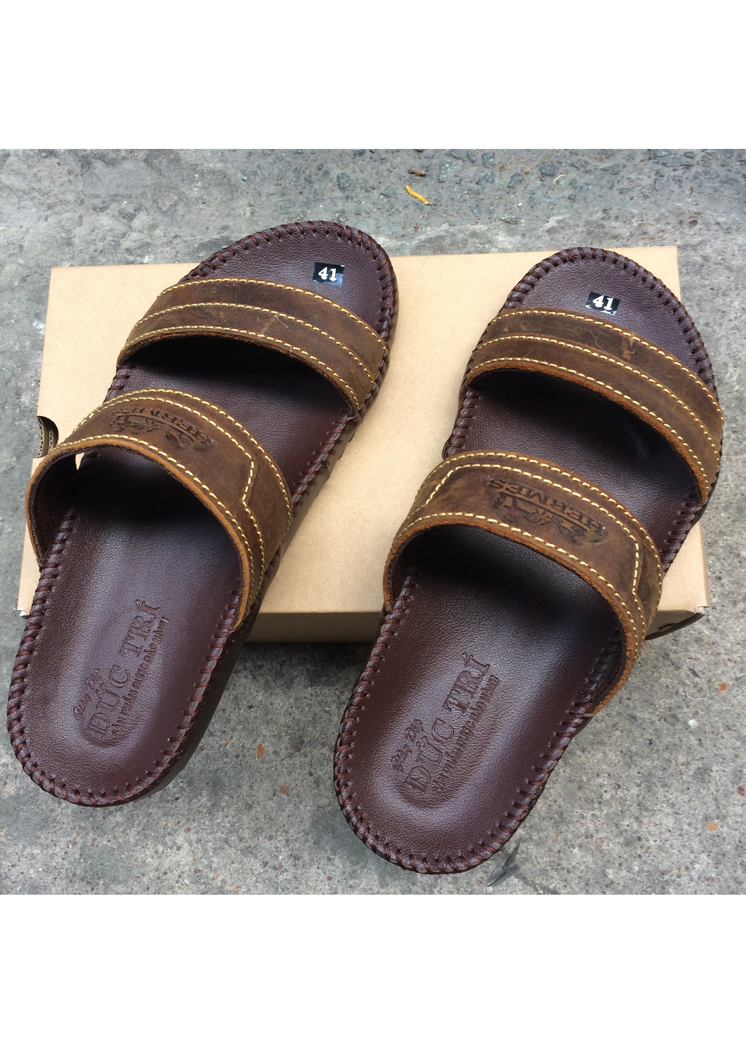 Dép da nam cao cấp Đức Trí