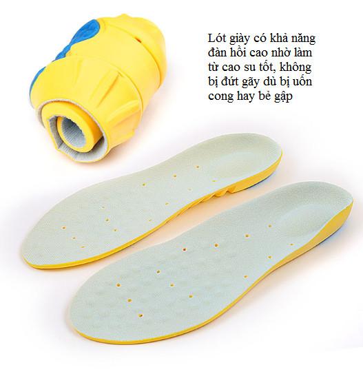 Miếng lót giày thể thao Yellow Sport chuyên dụng cao cấp, Lót giày cả bàn siêu êm chân, khoáng khí, khử mùi hôi - Size S (34-37)