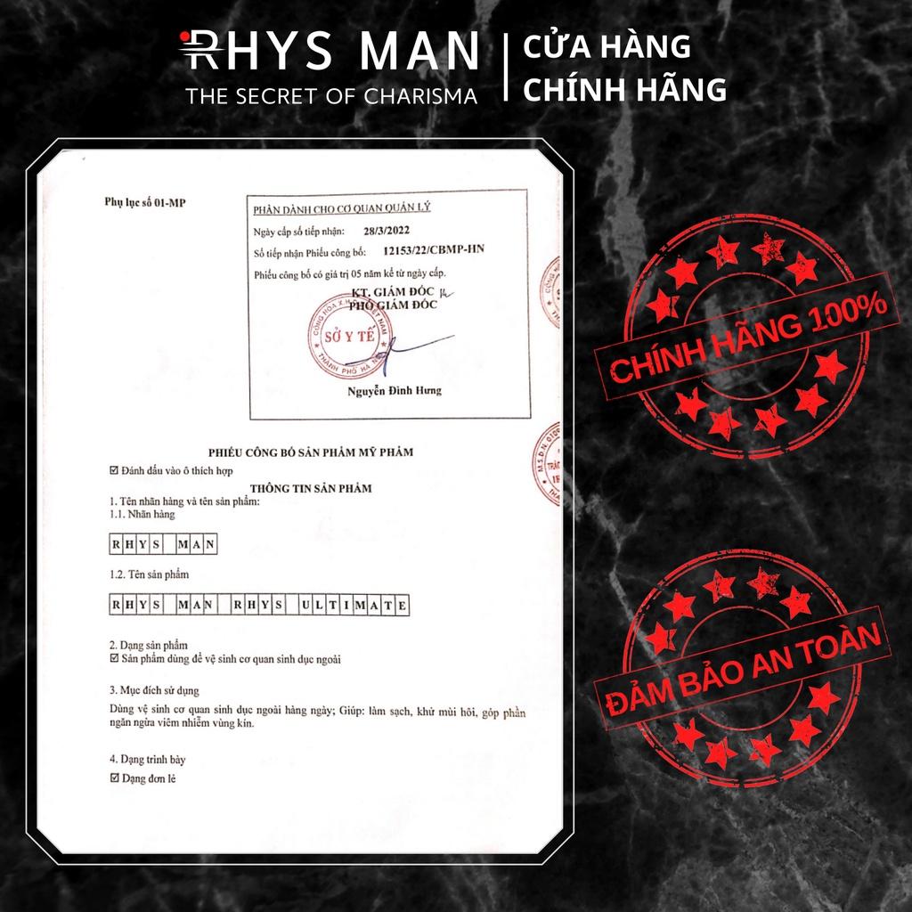 Combo sữa tắm gội nam Rhys Legend 3 in 1 &amp; Dung dịch vệ sinh nam Ultimate &amp; Nước hoa Homme Rhys Man - Hàng chính hãng