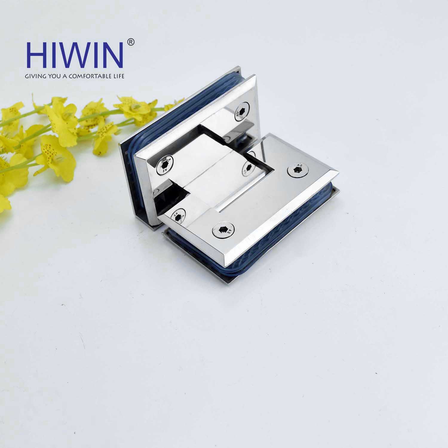 Tên gọi: Bản lề phòng tắm kính 90 độ cạnh vát mặt gương inox 304 Hiwin HG-011