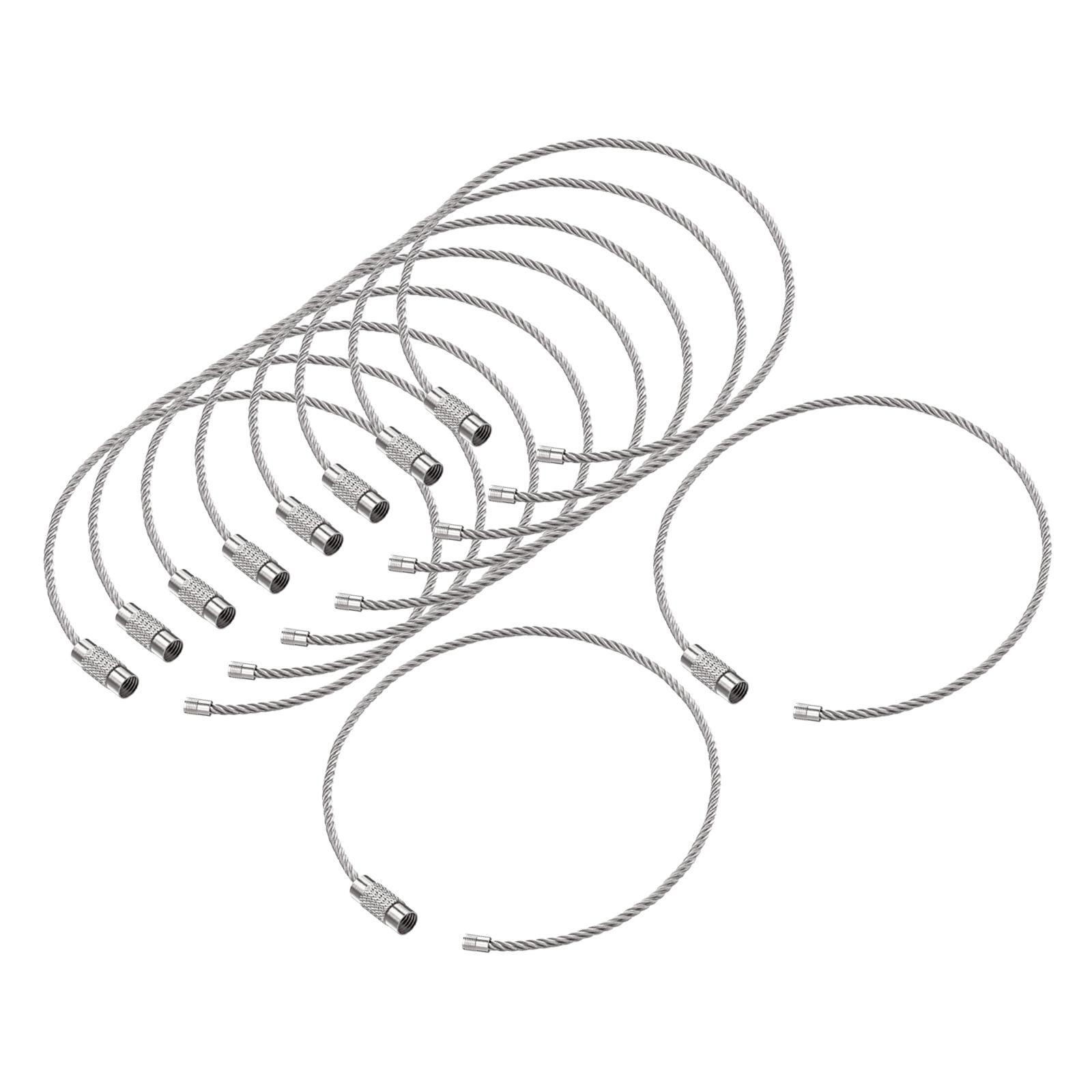 Stainless Steel Wire Keychains Luggage Tags Loops for Hanging Luggage Tag