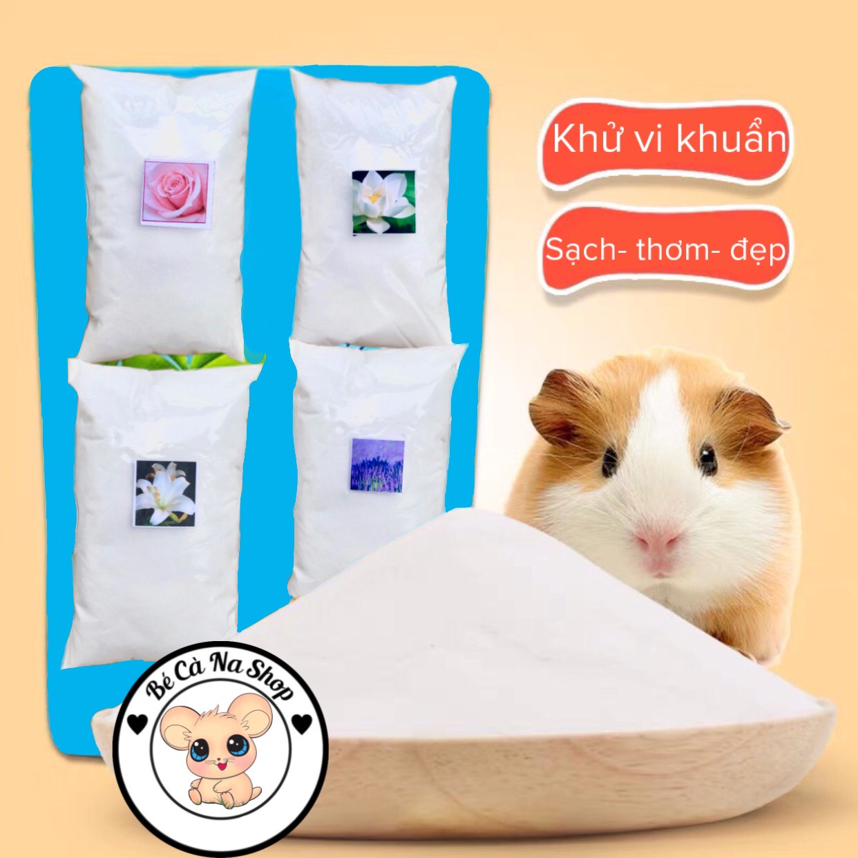 Cát tắm cho hamster ( thơm dai,cát trắng mịn) bao 1kg