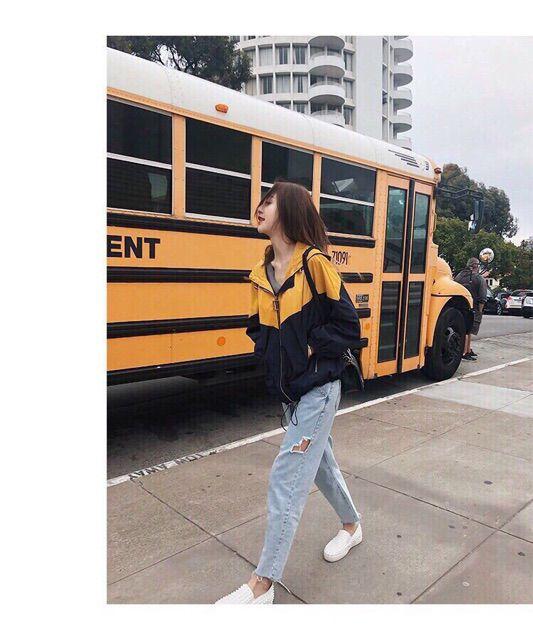 Áo khoác dù phối xéo, HÌNH THẬT TREO MÓC