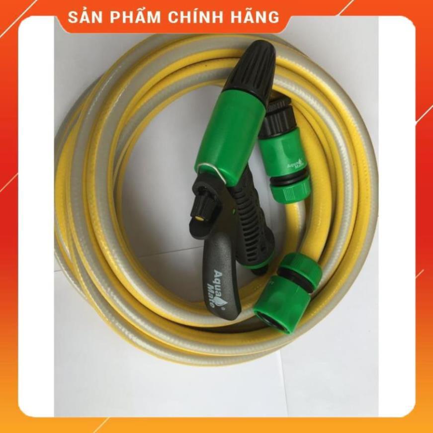 Vòi tưới cây rửa xe 6m-7m-8m tay bóp tùy chỉnh nhiều chế độ 319498622-1622-3 mầu cam