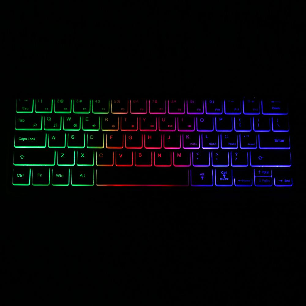 Portable Wired 64-key Keyboard Compact Film Keypad Lightweight Backlit Keyboard One Lighting Mode Plug N Play