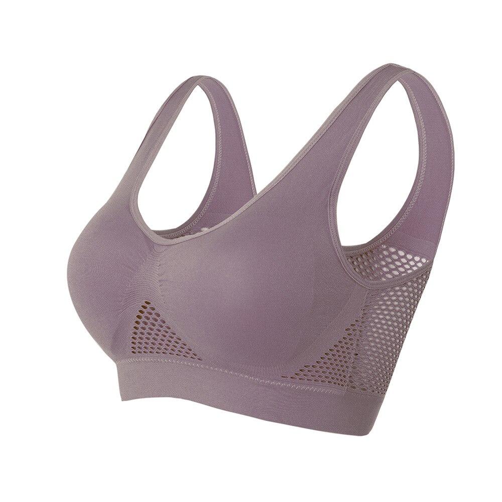 Women Sports Bra Breathable Mesh Sports Crop Top Push Up Gym Fitness Sport Underwear Female Seamless Running Yoga Bra