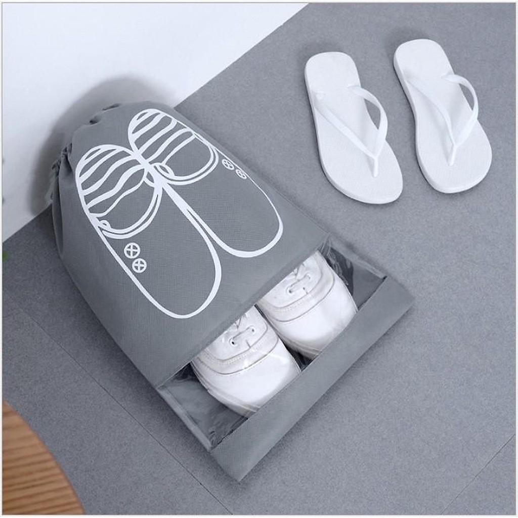 Tui Đựng Giày Dép Người Lớn Dây Rút Chống Bẩn Chống Thấm Nước Du Lịch Dây Rút Size To 32x43cm