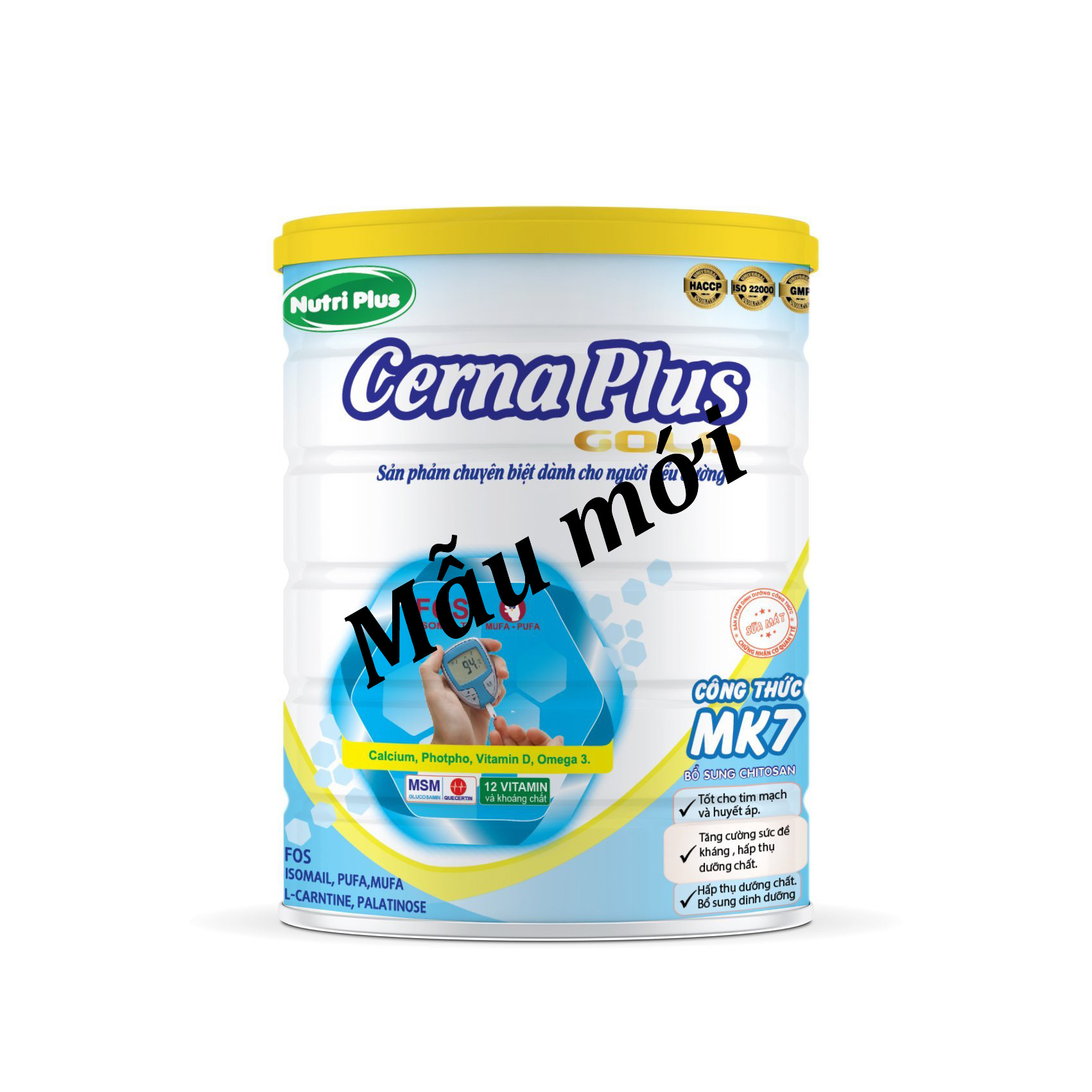 Sữa bột  dinh dưỡng Nutri Plus CERNA PLUS sữa cho người tiền tháo đường và tháo đường (900g) Sunbaby NTCESBTC2019