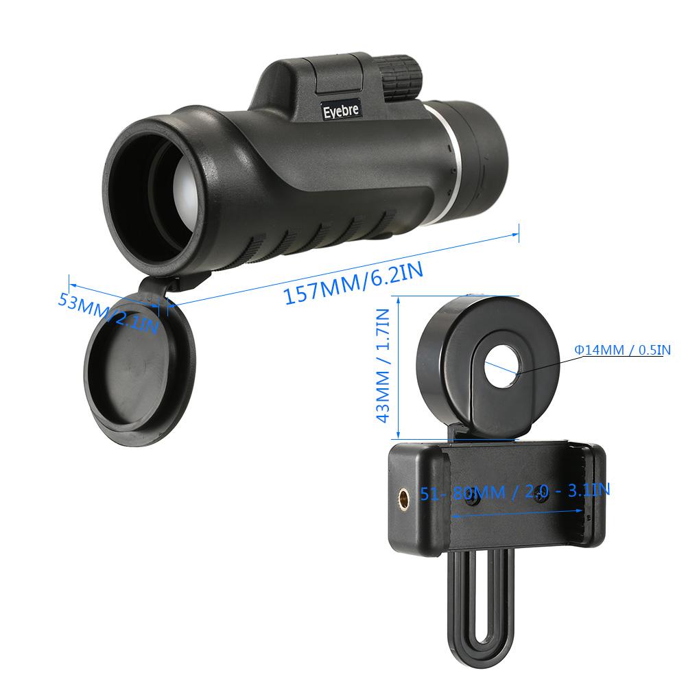 Kính viễn vọng nhỏ gọn 10x42 gắn bộ điều hợp điện thoại thông minh