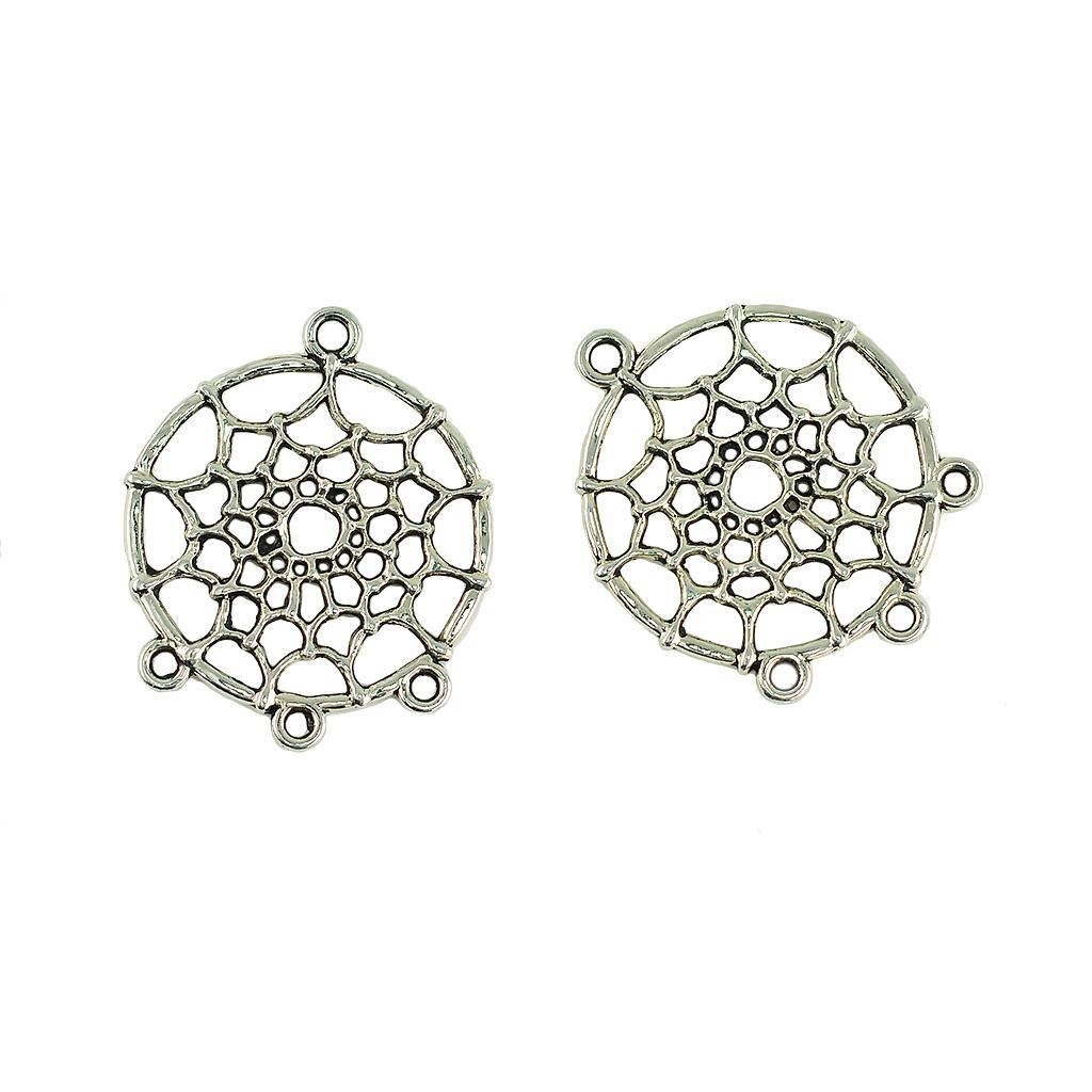 40 Pieces Vintage Indian Dream Catcher Charms Pendant Connector for DIY Findings Crafts
