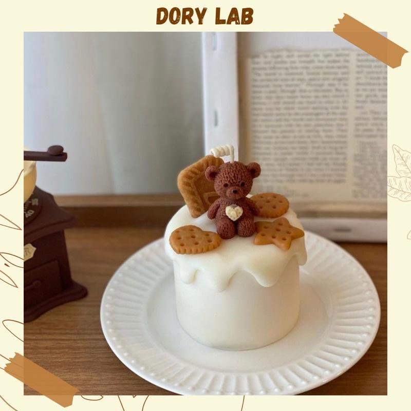 Nến Thơm Handmade Bánh Kem Gấu Con Nhiều Mẫu - Dory Lab